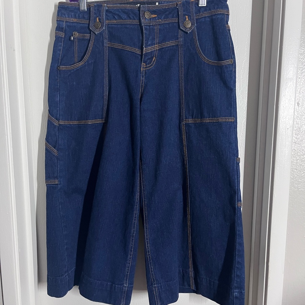 NWOT Spectacular Blue Denim Wide Legs Shorts